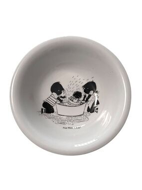 Vintage Ceramic Bowl with Art by Dutch Artist Fiep Westendorp